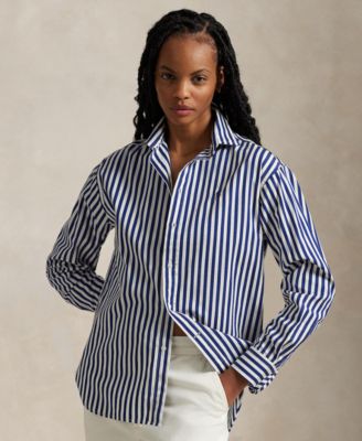 Polo Ralph Lauren - Women's Relaxed-Fit Striped Cotton Shirt
