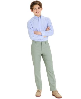 B By Brooks Brothers - Big Boys Linen-Blend Stretch Suit Pants