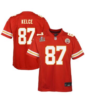 Nike - Big Boys and Girls Travis Kelce Red Kansas City Chiefs Super Bowl LIX Game Player Jersey