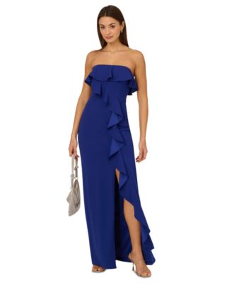Adrianna - Women's Strapless Cascading Ruffle Gown