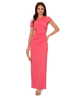 Adrianna Papell - Women's Asymmetrical Ruched Gown
