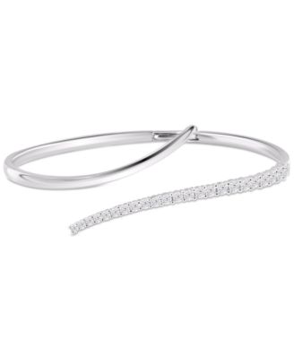Macy's - Diamond Open Bangle Bracelet (1-1/2 ct. t.w.) in 14k White Gold