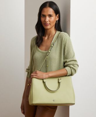 Lauren Ralph Lauren - Crosshatch Leather Large Hanna Satchel