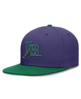 Nike - Men's Purple/Green Tampa Bay Rays True Primetime Two-Tone Performance Fitted Hat