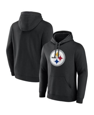 Fanatics - Men's Black Pittsburgh Steelers Primary Logo Fleece Pullover Hoodie