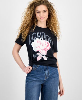 Self Esteem - Juniors' London Rose Graphic T-Shirt