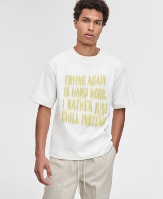 Mode of One - Men's Try Again Relaxed-Fit Graphic T-Shirt