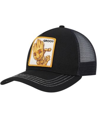Lids - Men's Black Guardians of the Galaxy Groot Retro A-Frame Snapback Hat