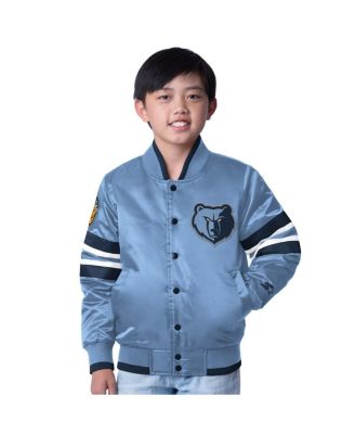Starter - Big Boys and Girls Light Blue Memphis Grizzlies Scout Varsity Full-Snap Jacket
