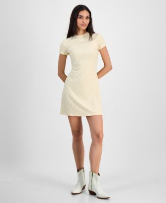 GUESS - Women's Peony Jacquard Short-Sleeve Dress