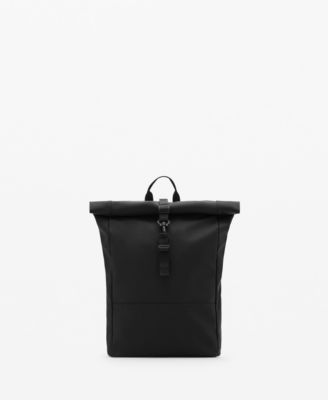 MANGO - Men's Flap Closure Rubberized Backpack