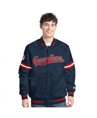 Starter - Men's&nbsp; Navy Cleveland Guardians Scout Full-Snap Varsity Jacket