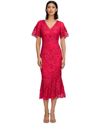 JS Collections - Women's Camilla Soutache Midi Party Dress