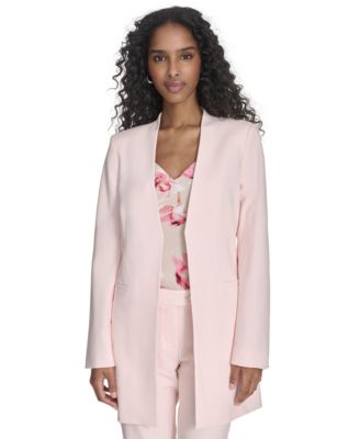 Calvin Klein - Petite Collarless Open-Front Jacket