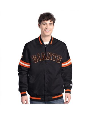 Starter - Men's&nbsp;Black San Francisco Giants Scout Full-Snap Varsity Jacket