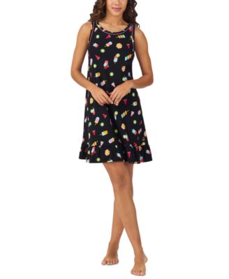 Cuddl Duds - Women's Sleeveless Ruffled-Hem Chemise