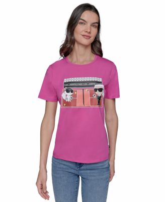 KARL LAGERFELD PARIS - Women's Tennis Match Graphic T-Shirt