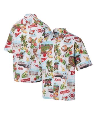 Reyn Spooner - Men's White Cincinnati Reds Scenic Button-Up Shirt