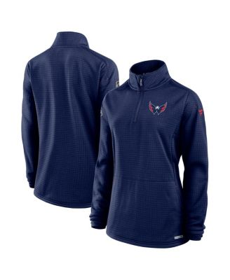Fanatics - Women's Navy Washington Capitals Authentic Pro Rink Lightweight Quarter-Zip Pullover Top