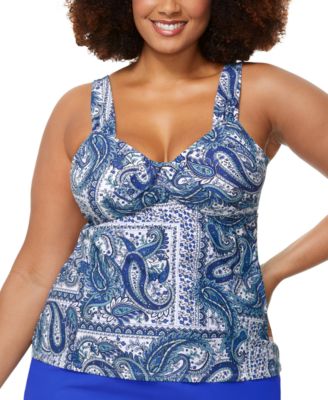 Raisins Curve - Trendy Plus Size Rimini Tankini Top