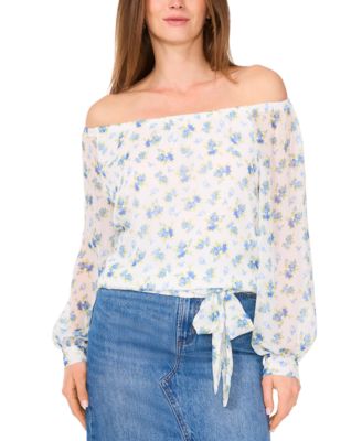 Vince Camuto - Women's Off-the-Shoulder Tied-Hem Top