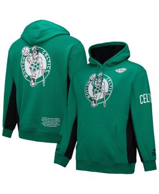 Mitchell & Ness - Men's Kelly Green Boston Celtics Hardwood Classics Team Origins Fleece Pullover Hoodie