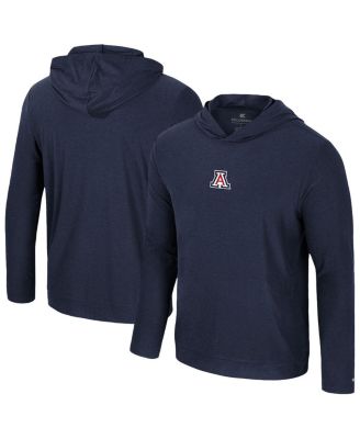 Colosseum - Men's Navy Arizona Wildcats Long Sleeve Hoodie T-Shirt