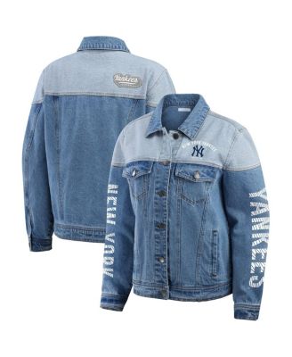 WEAR by Erin Andrews - Women's New York Yankees Full-Button Denim Jacket