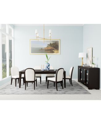 Furniture - Mazen 7-Pc. Dining Set (Table & 6 Curved Side Chairs)