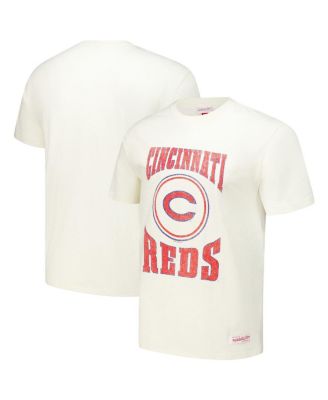 Mitchell & Ness - Men's Cream Cincinnati Reds Arched Logo Slub T-Shirt