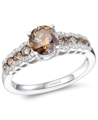 Le Vian - Chocolate Diamond & White Diamond Ring (1-3/8 ct. t.w.) in Platinum