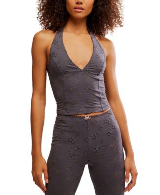 Free People - Women's Full Bloom Eyelet Halter Top