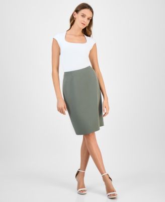 Kasper - Women's Stretch-Crepe Slim Pencil Skirt