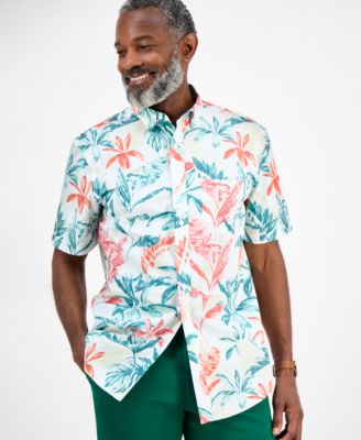 Club Room - Men's Numa Regular-Fit Floral Button-Down Poplin Shirt