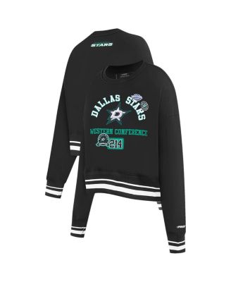 Pro Standard - Women's Black Dallas Stars Area Code Cropped Pullover Sweatshirt
