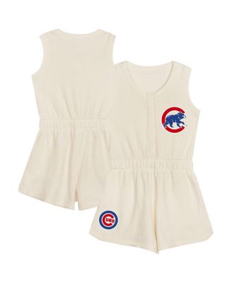 Outerstuff - Toddler Cream Chicago Cubs Power Tank Romper