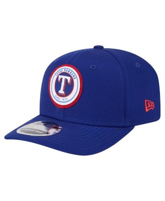 New Era - Men's Royal Texas Rangers Circle Patch 9SEVENTY Stretch-Snap Hat