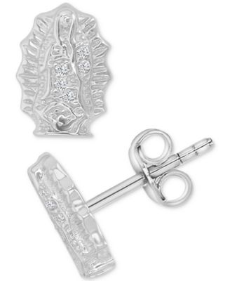 Macy's - Cubic Zirconia Sculptural Stud Earrings in Sterling Silver