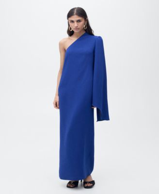 MANGO - Women's Long Flared Sleeve Dress