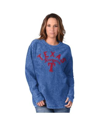 G-III 4Her by Carl Banks - Women's Royal Texas Rangers Comfy Cord Pullover Sweatshirt