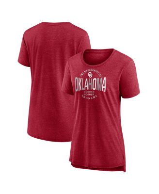 Fanatics - Women's Crimson Oklahoma Sooners True Classics Break It Down Tri-Blend T-Shirt