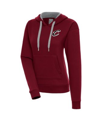 Antigua - Women's Wine Cleveland Cavaliers Brushed Metallic Victory Pullover Hoodie