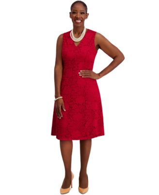 Kasper - Women's Sleeveless Fit & Flare Dress, Regular & Plus Sizes