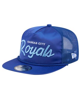 New Era - Men's Royal Kansas City Royals Retro Satin Script Golfer Adjustable Hat