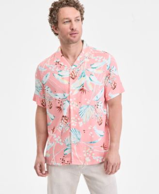 Club Room - Men's Elevated Kurt Regular-Fit Floral Button-Down Camp Shirt