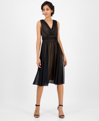 Connected - Petite Sleeveless Chiffon Midi Dress
