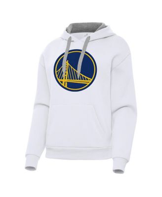 Antigua - Women's White Golden State Warriors Victory Pullover Hoodie