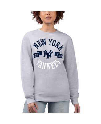 G-III 4Her by Carl Banks - Women's&nbsp;Heather Gray New York Yankees Team Logo Fleece Pullover Sweatshirt