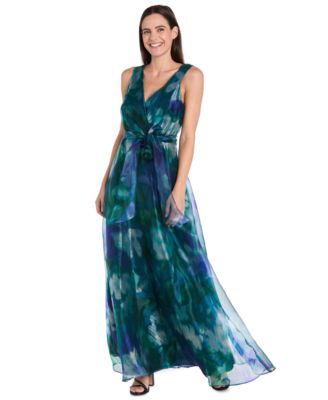 R & M Richards - Petite Sleeveless Bow-Tie A-Line Dress