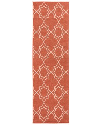 Livabliss - Alfresco ALF-9591 Rust 2'3" x 7'9" Runner Area Rug